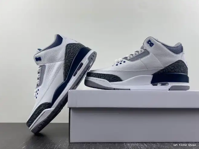 1st Kicks Jordan Air 3 Midnight CT8532-140 Navy 0527